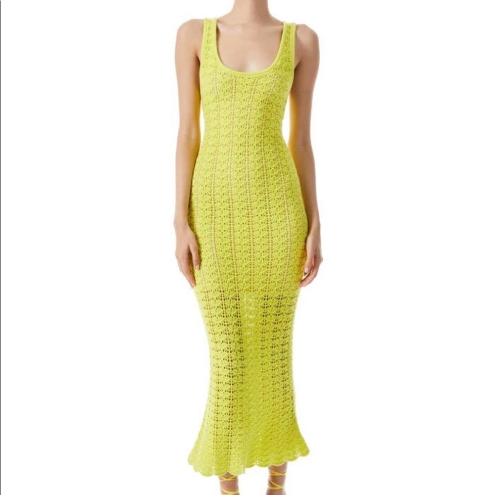 Alice and Olivia yellow pointelle maxi dress - sold out